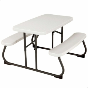 Picnic bord Lifetime Foldbar Flødefarvet Stål 82,5 x 90 x 53,5 cm