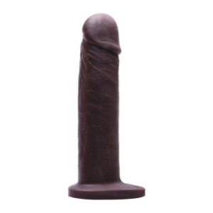 Realistisk Dildo Tantus Vibrator Med relief Silikone Mørkebrun