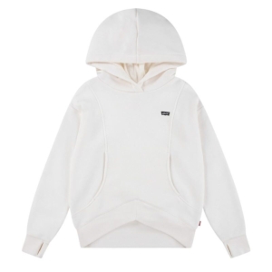 Sweatshirt med hætte til piger Levi's Batwing Patch Hvid