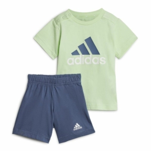 Sportstøj til Baby Adidas Bl Cotton Set Infantil Blå Lysegrøn