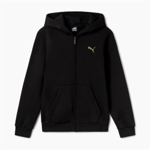 Jakke Børns Puma Essentials+ Graphic Hoodie Fz Sort