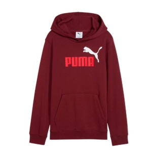 Sweatshirt med hætte til piger Puma Essentials 2 Color No.1 Log Rødbrun Mørkerød