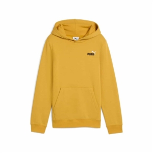 Sweatshirt med hætte til piger Puma Essentials 2 Gylden