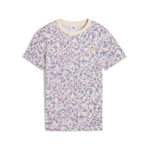 Børne Kortærmet T-shirt Puma Tweenerverse Aop Beige