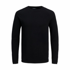Langærmet T-shirt til Mænd Jack & Jones ehill Knit Sort