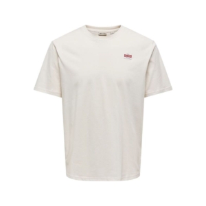 Kortærmet T-shirt til Mænd Only & Sons Onsdawson Reg Hvid