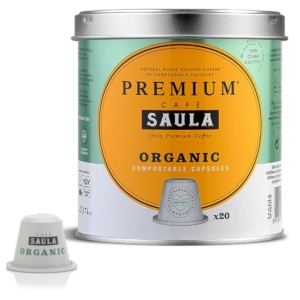 Kaffekapsler med æske Saula COMPOSTABLE ECOLOGICO (20 enheder)