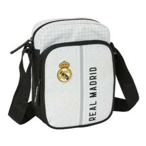 Skuldertaske Real Madrid C.F. Hvid Grå 16 x 22 x 6 cm