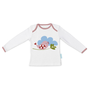 Langærmet T-shirt til Børn HappyFriday Mr Fox Little Birds Multifarvet 18-24 meses