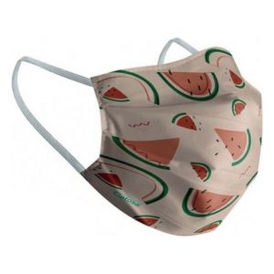 Genanvendelig stof hygiejnemaske 10-12 år Vandmelon