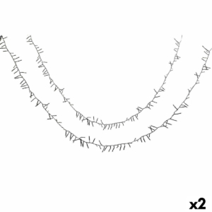 Lysstrimmel DKD Home Decor Gul Hvid LED (2 enheder)