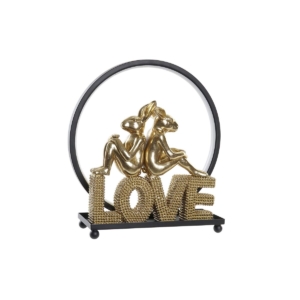 Lysdekoration DKD Home Decor Love Harpiks Kanin love 30 x 11 x 31,5 cm