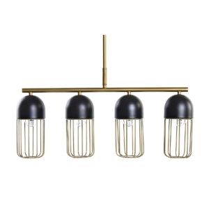 Loftslampe DKD Home Decor Sort Gylden 220 V 50 W (60 x 11 x 26 cm)