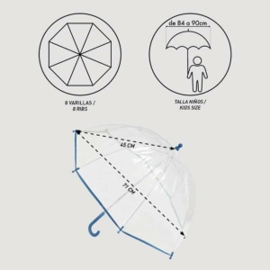 Bobleparaply Minnie Mouse 2400-0512 Rød 100 % POE 45 cm