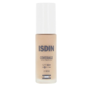 Flydende makeup foundation Isdin COVERAGE Nº 2.0 Beige Spf 50 30 g