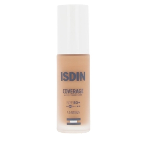 Flydende makeup foundation Isdin COVERAGE Nº 5.0 Bronze Spf 50 30 g