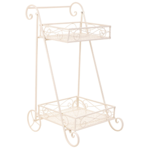 Urtepotteholder Alexandra House Living Hvid Metal Jern 23 x 65 x 28 cm