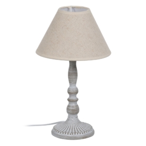 Bordlampe Beige Grå 60 W 220-240 V 20 x 20 x 34 cm
