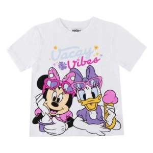 Børne Kortærmet T-shirt Minnie Mouse Hvid
