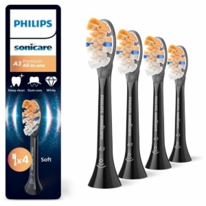 Tandbørstehoved Philips Sort 4 enheder