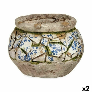 Dekorativ havefigur Ibergarden Polyesterharpisk Vase 28 x 19,5 x 28 cm (2 enheder)