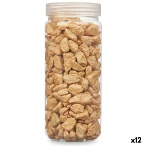 Dekorative sten Gift Decor Beige 10 - 20 mm 700 g 6,2 x 15,3 x 6,2 cm 6,5 x 15,8 x 6,5 cm (12 enheder)