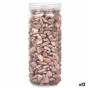 Dekorative sten Gift Decor Rød 10 - 20 mm 700 g 6,2 x 15,3 x 6,2 cm 6,5 x 15,8 x 6,5 cm (12 enheder)