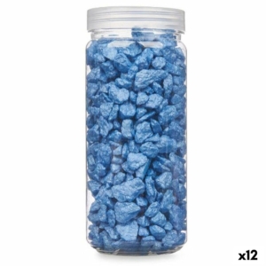 Dekorative sten Gift Decor Blå 10 - 20 mm 700 g 6,2 x 15,3 x 6,2 cm 6,5 x 15,8 x 6,5 cm (12 enheder)