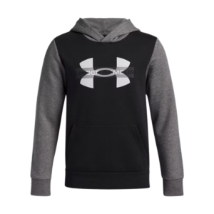Sweatshirt med hætte til piger Under Armour Rival Flc Cblck Grphc Hd Sort