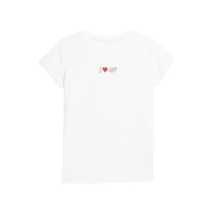 Børne Kortærmet T-shirt 4F JTSD005 Hvid