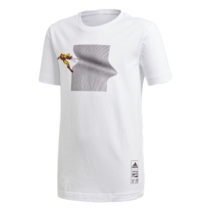 Børne Kortærmet T-shirt Adidas Iron Man Graphic Hvid