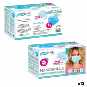 Box of hygienic masks SensiKare 25 Dele (12 enheder)