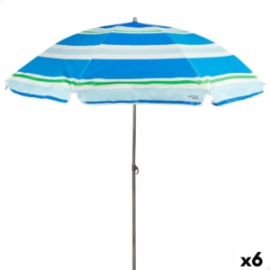 Parasol Aktive Blå Rød Ø 200 cm 200 x 196 x 200 cm UV50 (6 enheder)