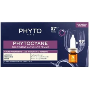 Frisør Sæt Phyto Paris Phytocyane Tratamiento Anticaída Reacción Mujer Lote 2 Dele