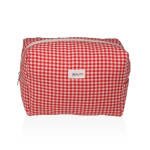 Rejsetoilettaske Versa Vichy Rød Polyester 12 x 16 x 24 cm