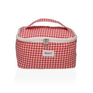 Rejsetoilettaske Versa Vichy Rød Polyester Tekstil 12 x 12 x 20 cm