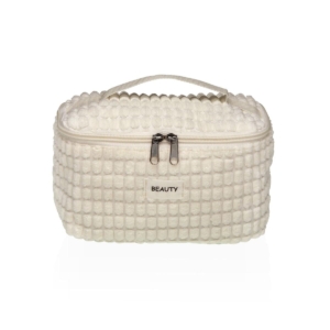 Rejsetoilettaske Versa Corduroy Hvid Polyester Tekstil 12 x 12 x 20 cm